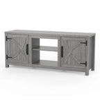 Meuble console de rangement pour entrée, meuble TV style porte de grange de ferme de 58 po – 58 po de large