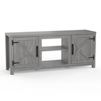 Meuble console de rangement pour entrée, meuble TV style porte de grange de ferme de 58 po – 58 po de large