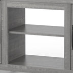 Meuble console de rangement pour entrée, meuble TV style porte de grange de ferme de 58 po – 58 po de large