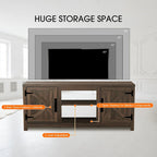 Meuble console de rangement pour entrée, meuble TV style porte de grange de ferme de 58 po – 58 po de large