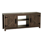 Meuble console de rangement pour entrée, meuble TV style porte de grange de ferme de 58 po – 58 po de large