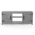 Meuble console de rangement pour entrée, meuble TV style porte de grange de ferme de 58 po – 58 po de large