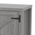 Meuble console de rangement pour entrée, meuble TV style porte de grange de ferme de 58 po – 58 po de large