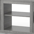 Meuble console de rangement pour entrée, meuble TV style porte de grange de ferme de 58 po – 58 po de large