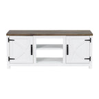 Meuble console de rangement pour entrée, meuble TV style porte de grange de ferme de 58 po – 58 po de large