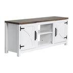 Meuble console de rangement pour entrée, meuble TV style porte de grange de ferme de 58 po – 58 po de large