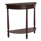 Table d'appoint demi-ronde Simplify, Noyer, 28,25l 11,8p 28,25h