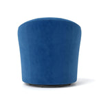 Fauteuil pivotant en velours avec dossier capitonné (beige / marine / noir / orange)
