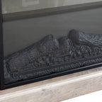 Meuble TV avec cheminée électrique et télécommande