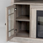 Meuble TV avec cheminée électrique et télécommande