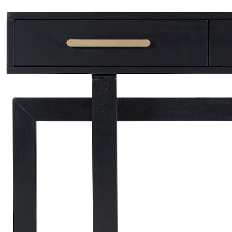 Console élégante avec trois tiroirs, Table d'entrée extra longue pour entrée, couloir, salon, foyer
