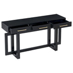 Console élégante avec trois tiroirs, Table d'entrée extra longue pour entrée, couloir, salon, foyer