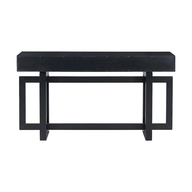 Console élégante avec trois tiroirs, Table d'entrée extra longue pour entrée, couloir, salon, foyer