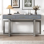 Console élégante avec trois tiroirs, Table d'entrée extra longue pour entrée, couloir, salon, foyer