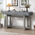 Console élégante avec trois tiroirs, Table d'entrée extra longue pour entrée, couloir, salon, foyer