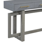 Console élégante avec trois tiroirs, Table d'entrée extra longue pour entrée, couloir, salon, foyer