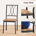 Ensemble de table à manger pour 4, table de cuisine avec 2 bancs rembourrés