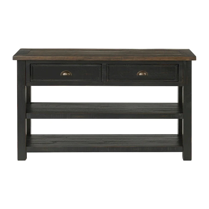 The Gray Barn Downington Table console de canapé à 2 tiroirs en bois massif