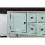 Buffet commode de style rétro en bois avec étagère inférieure, facile à assembler, pour salon, cuisine, entrée