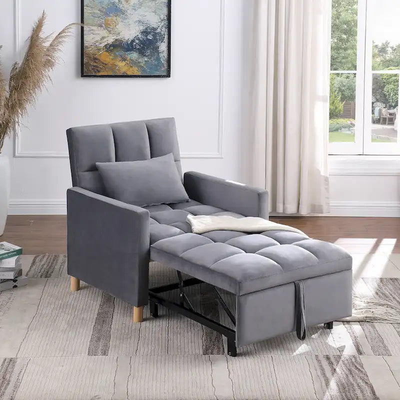 Fauteuil Lit Convertible 3 en 1, Noir