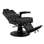 ROGERS Fauteuil de barbier inclinable robuste Fauteuil de coiffure, Noir