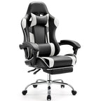 Chaise de bureau de jeu pivotante en cuir PU