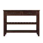 Table console de 42 po avec tiroirs et étagères à niveaux