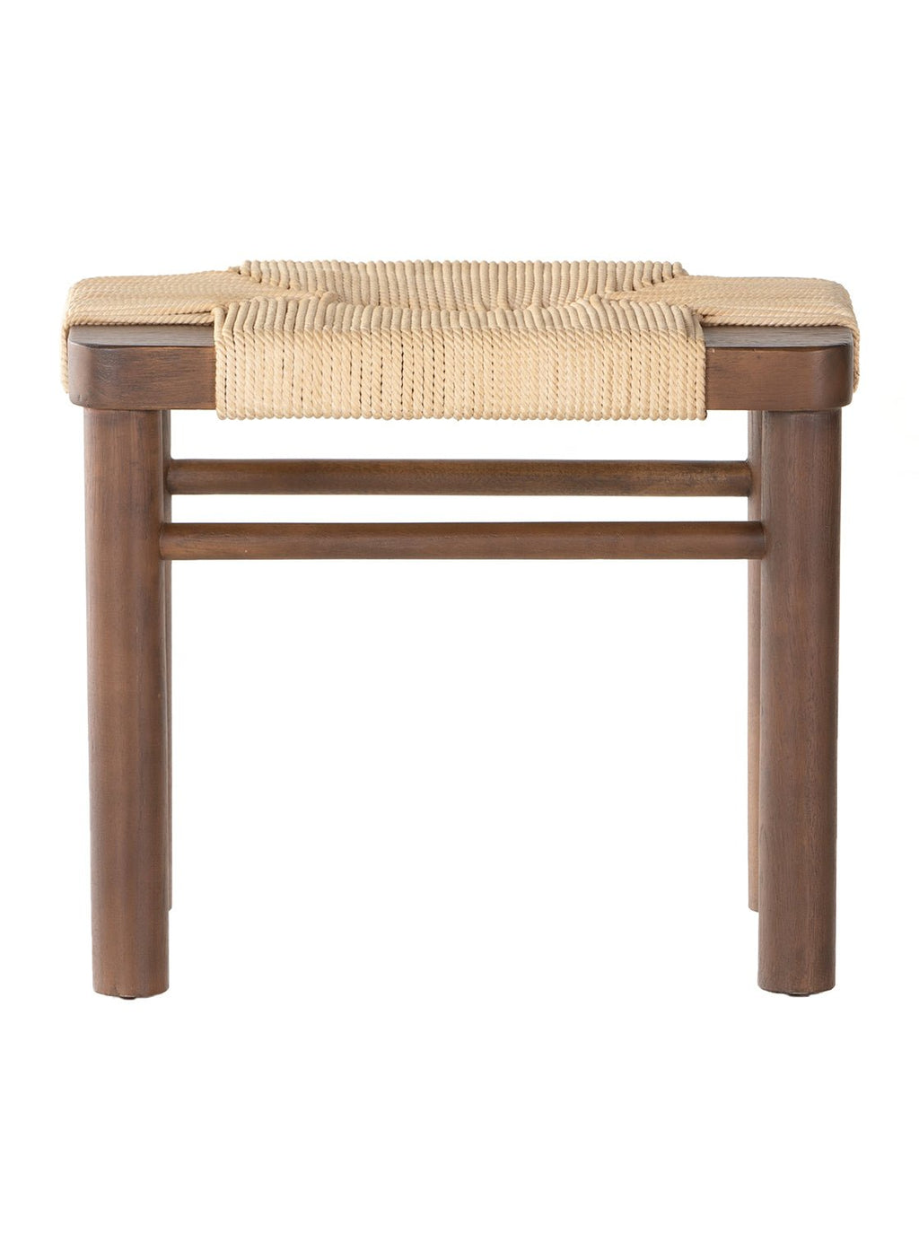Tabouret Avery – Rembourré, Bois d'acajou