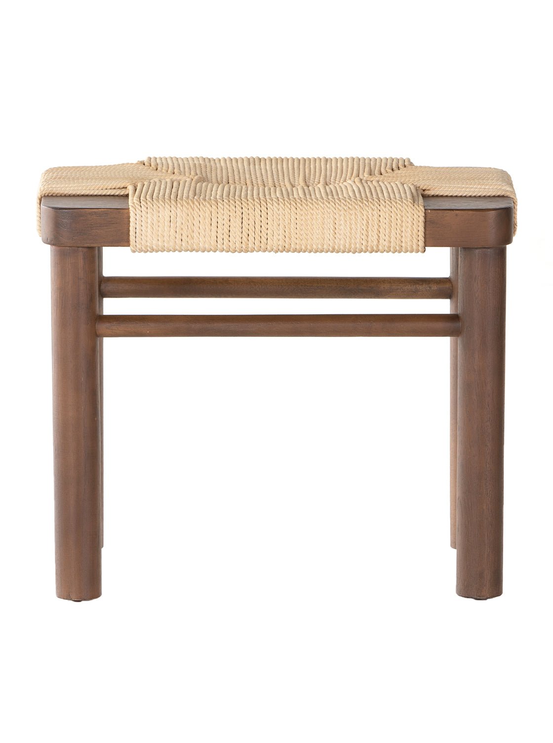 Tabouret Avery – Rembourré, Bois d'acajou