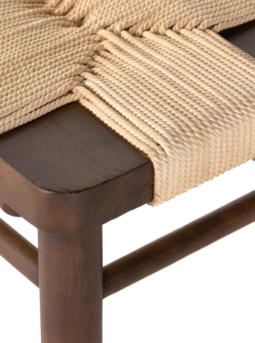 Tabouret Avery – Rembourré, Bois d'acajou