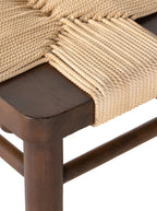 Tabouret Avery – Rembourré, Bois d'acajou