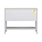 Buffet commode de style rétro en bois avec étagère inférieure, facile à assembler, pour salon, cuisine, entrée