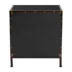Table d'appoint/Malle de rangement en toile effet vieilli Laura