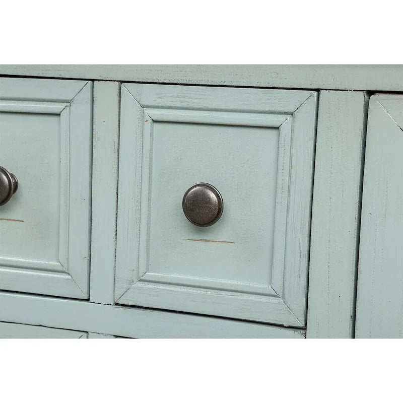 Buffet commode de style rétro en bois avec étagère inférieure, facile à assembler, pour salon, cuisine, entrée