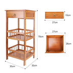 Table d'appoint en bois massif avec rangement