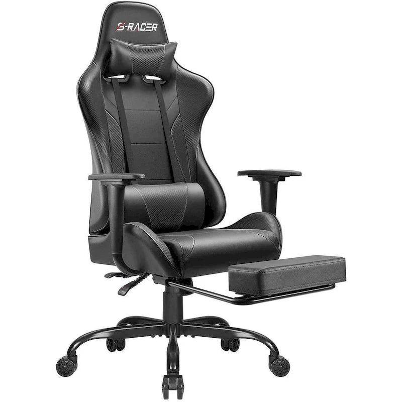 Chaise de jeu avec repose-pieds - Chaise de bureau ergonomique