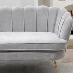 Causeuse rembourrée de style moderne du milieu du siècle, 59 W