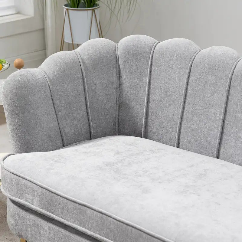 Causeuse rembourrée de style moderne du milieu du siècle, 59 W