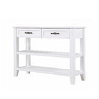 Table console de 42 po avec tiroirs et étagères à niveaux