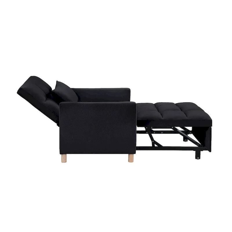 Fauteuil Lit Convertible 3 en 1, Noir