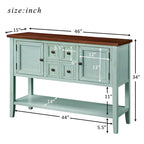 Buffet commode de style rétro en bois avec étagère inférieure, facile à assembler, pour salon, cuisine, entrée