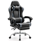 Chaise de bureau de jeu pivotante en cuir PU